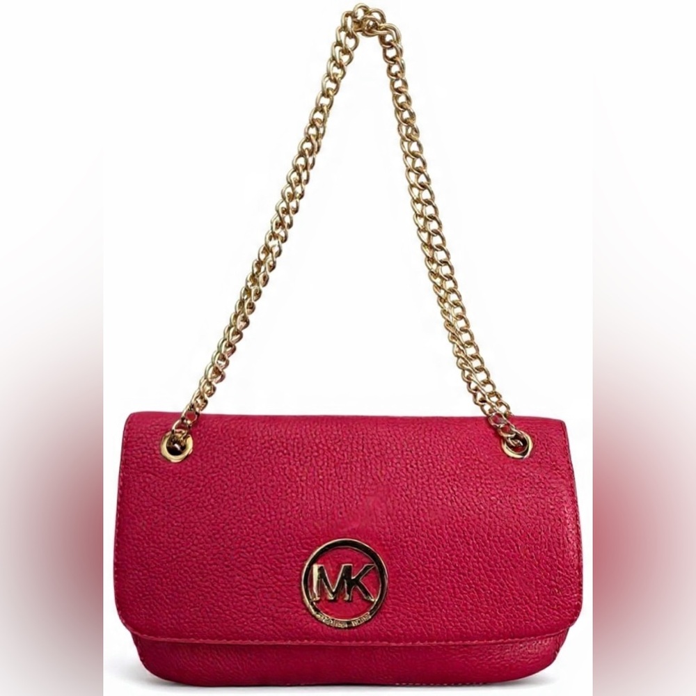 MICHAEL Michael Kors- Leather Fulton Shoulder Bag- Pink